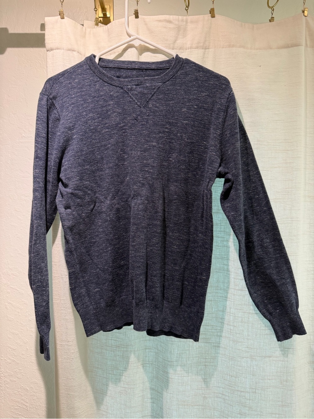 J Crew Heathered Navy Crew Beck Sweater (Men’s Medium)
